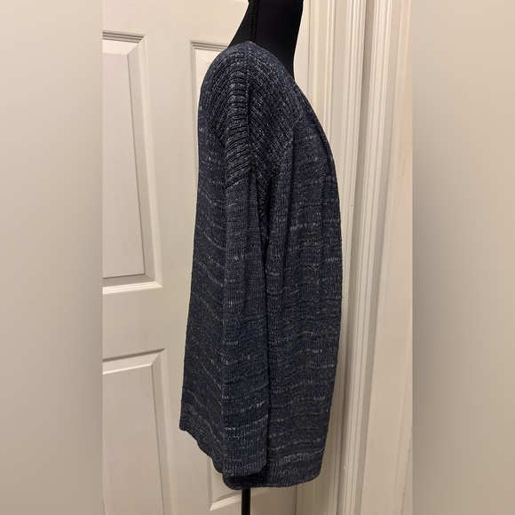 Coldwater Creek Blue Open-Front Cardigan Sweater - Picture 4 of 6